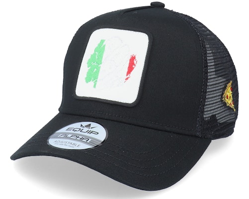 【★Fashion THE SALE★7/12午前10時迄】アイコニック Iconic 【 Italy Ripped Flag Patch Pizza Black Trucker - 】 黒色 ブラック トラッカー バッグ 小物 ブランド雑貨 帽子 メンズ帽子 キャップ 【★Fashion THE SALE★7/12午前10時迄】アイコニック Iconic 【 Italy Ripped Flag Patch Pizza Black Trucker - 】 黒色 ブラック トラッカー バッグ 小物 ブランド雑貨 帽子 メンズ帽子 キャップ