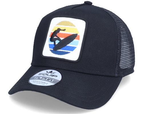 【★スーパーSALE★6/11午前2時迄】アイコニック Iconic 【 Surfer Sunset Logo Patch Black Trucker - 】 ロゴ 黒色 ブラック トラッカー バッグ 小物 ブランド雑貨 帽子 メンズ帽子 キャップ