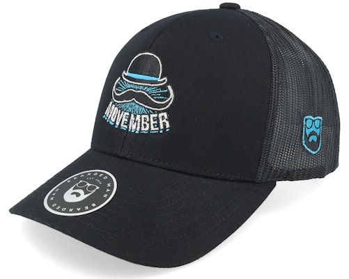 Bearded Man 【 Movember Hat Logo Black Trucker - 】 ロゴ 黒色 ブラック トラッカー バッグ 小物 ブランド雑貨 帽子 メンズ帽子 キャップ