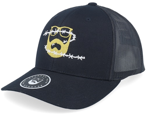 Bearded Man 【 Wire Logo Black Trucker - 】 ロゴ 黒色 ブラック トラッカー バッグ 小物 ブランド雑貨 帽子 メンズ帽子 キャップ Bearded Man 【 Wire Logo Black Trucker - 】 ロゴ 黒色 ブラック トラッカー バッグ 小物 ブランド雑貨 帽子 メンズ帽子 キャップ