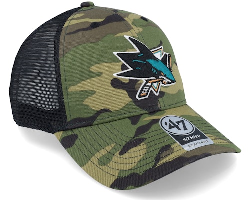 フォーティーセブンブランド 47 Brand 【 San Jose Sharks 47 Mvp Camo/Black Trucker - 】 シャークス トラッカー バッグ 小物 ブランド雑貨 帽子 メンズ帽子 キャップ