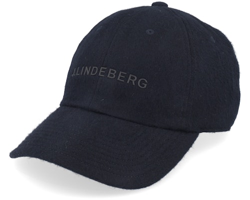 【★Fashion THE SALE★7/12午前10時迄】J.lindeberg 【 Elijah Flat Wool Logo Black Dad Cap - 】 ロゴ 黒色 ブラック キャップ 帽子 バッグ 小物 ブランド雑貨 帽子 メンズ帽子 キャップ