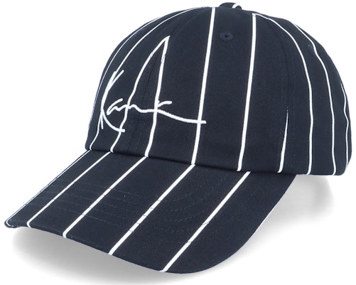 【Karl Kani Signature Pinstripe Cap Black/White Dad Cap - Karl Kani】キャップ 帽子 キャップ 帽子