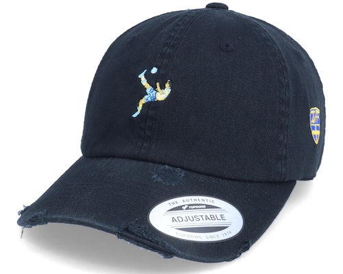 Forza 【 Ibra Zvenska Ff Ripped Black Dad Cap - 】 黒色 ブラック キャップ 帽子 バッグ 小物 ブランド雑貨 帽子 メンズ帽子 キャップ