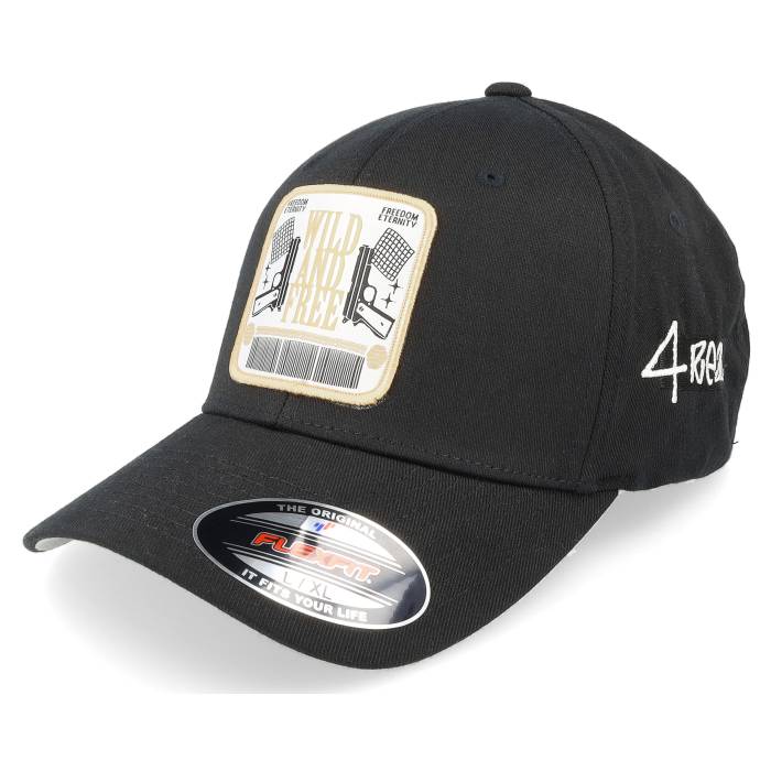 4Real 【 Wild And Free Patch Black Flexfit Men Black 】 wild ワイルド フリー 黒色 ブラック バッグ 小物 ブランド雑貨 帽子 メンズ帽子 キャップ メンズ 黒色 ブラック