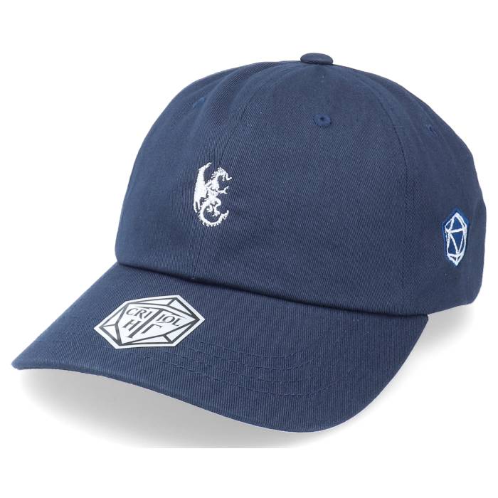 Critiql Hit 【 Tiny White Dragon Navy Dad Cap Men Blue 】 白色 ホワイト ドラゴン 紺色 ネイビー キャップ 帽子 バッグ 小物 ブランド雑貨 帽子 メンズ帽子 キャップ メンズ 青色 ブルー