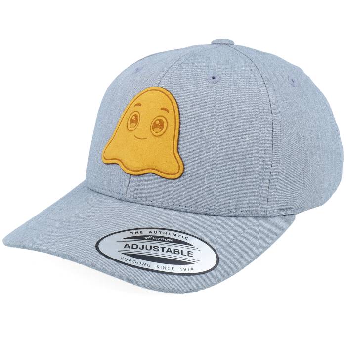 Kiddo Cap 【 Kids Cute Blob Character Engraved Patch Heather Grey Adjustable Kids Grey 】 キャラ..