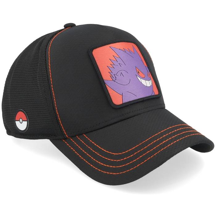 Capslab 【 Pokemon Gengar Black/Grey A-Frame Trucker Men Black 】 トラッカー バッグ 小物 ブランド雑貨 帽子 メンズ帽子 キャップ メンズ 黒色 ブラック