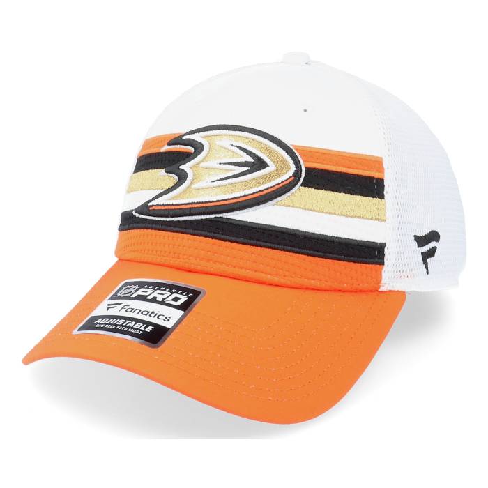 ファナティクス Fanatics 【 Anaheim Ducks Authentic Pro Draft White/Orange Trucker Men White 】 アナハイム ダックス オーセンティック プロ トラッカー バッグ 小物 ブランド雑貨 帽子 メンズ帽子 キャップ