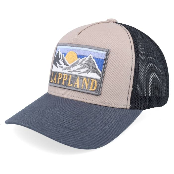 【★スーパーSALE★3/11深夜2時迄】Wild Spirit 【 Swedish Lappland Landscape Grey/Black/Charcoal A-Frame Trucker Men Grey Black 】 トラッカー バッグ 小物 ブランド雑貨 帽子 メンズ帽子 キャップ メンズ 黒色 ブラック
