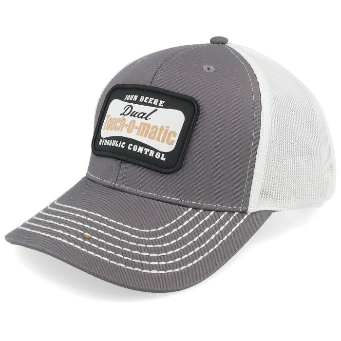 John Deere 【 Vintage Touch-O-Matic White/Grey Trucker Men Grey, White 】 vintage ビンテージ・ヴィンテージ トラッカー バッグ 小物 ブランド雑貨 帽子 メンズ帽子 キャップ メンズ 白色 ホワイト