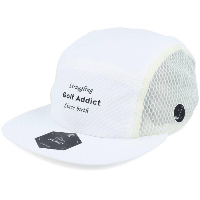 【★Fashion THE SALE★1/14(水)23時59分迄】Pins & Stripes 【 Golf Addict White 5-Panel Men White 】 golf ゴルフ 白色 ホワイト バッグ 小物 ブランド雑貨 帽子 メンズ帽子 キャップ メンズ 白色 ホワイト(4.0)