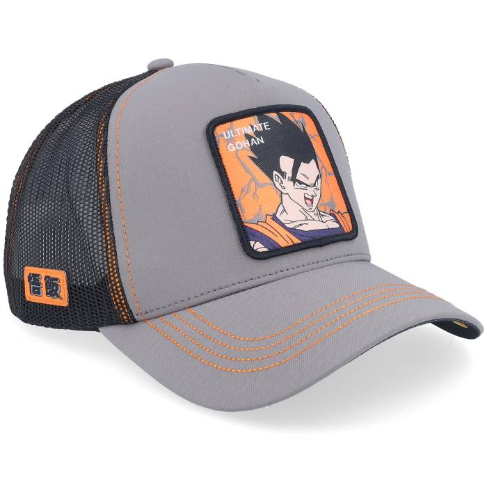Capslab 【 Dragon Ball Gohan Grey Premium A-Frame Trucker Men Grey 】 ドラゴン 灰色 グレー Premium プレミアム トラッカー バッグ 小物 ブランド雑貨 帽子 メンズ帽子 キャップ メンズ 灰色 グレー