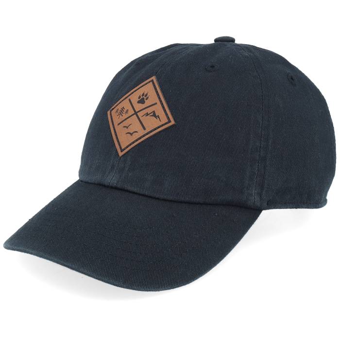 Kiddo Cap 【 Kids Nature & Animal Icons Engraved Black Dad Cap Kids Black 】 黒色 ブラック キャップ 帽子 キッズ ベビー マタニティ キッズファッション 帽子 キャップ ジュニア キッズ 黒色 ブラック