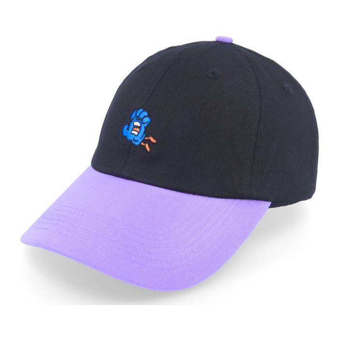 サンタクルーズ Santa Cruz 【 Toon Hand Cap Black/Soft Purple Dad Cap Men Black 】 キャップ 帽子 Purple 紫・パープル バッグ 小物 ブランド雑貨 帽子 メンズ帽子 キャップ メンズ 黒色 ブラック