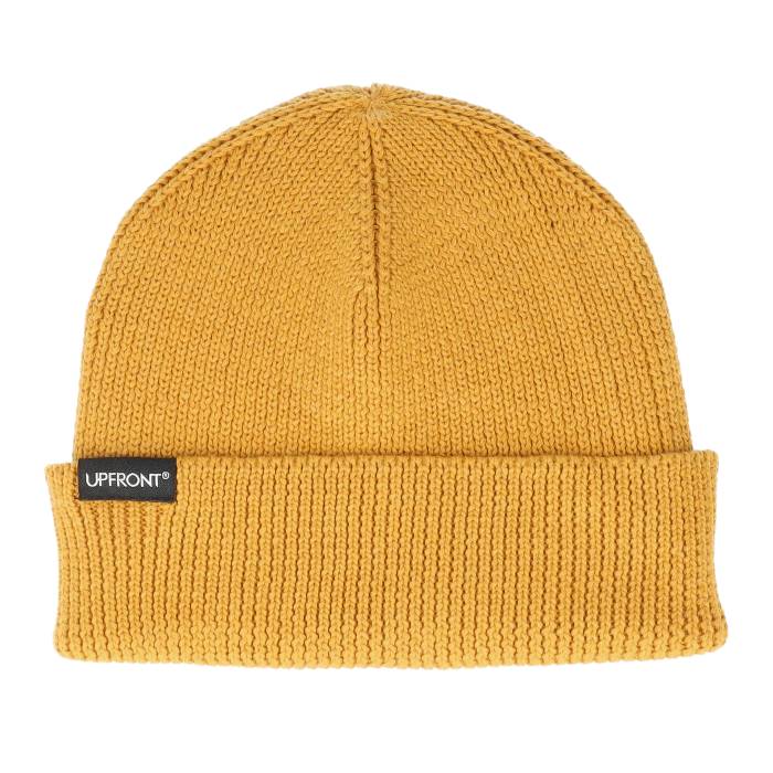 Upfront 【 Patch Rib Beanie Color Yellow Cuff Men Yellow 】 キャップ 帽子 yellow 黄色・イエロー ..