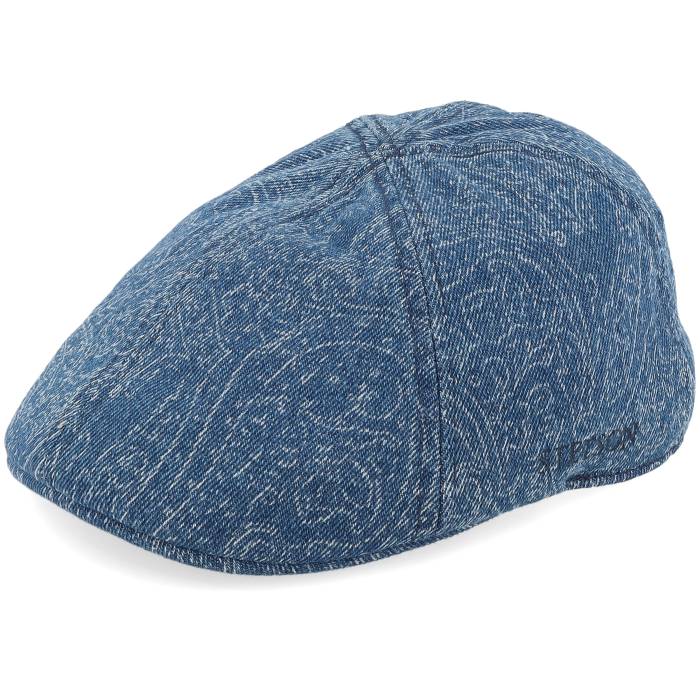 ステットソン Stetson 【 Texas Paisley Festival Denim Blue Paisley Flat Cap Men Blue 】 テキサス デニム 青色 ブルー キャップ 帽子 バッグ 小物 ブランド雑貨 帽子 メンズ帽子 キャップ メンズ 青色 ブルー