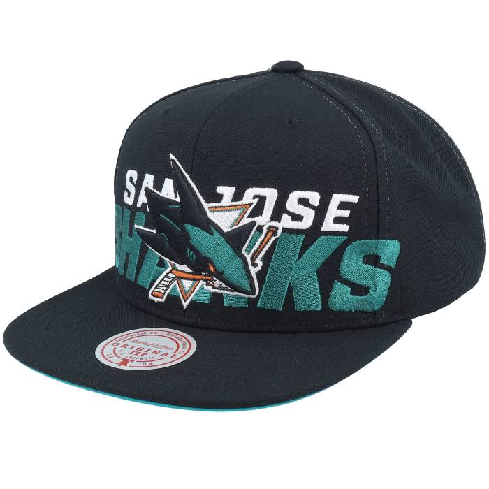 ミッチェル&ネス Mitchell & Ness 【 San Jose Sharks Full Frontal Black Snapback Men Black 】 シャークス 黒色 ブラック Snapback スナップバック バッグ バッグ 小物 ブランド雑貨 帽子 メンズ帽子 キャップ メ