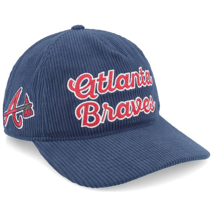 フォーティーセブンブランド 47 Brand 【 Atlanta Braves Chainscript Hitch Lc Navy Dad Cap Men Blue 】 アトランタ ブレーブス 紺色 ネイビー キャップ 帽子 バッグ 小物 ブランド雑貨 帽子 メンズ帽子 キャッ