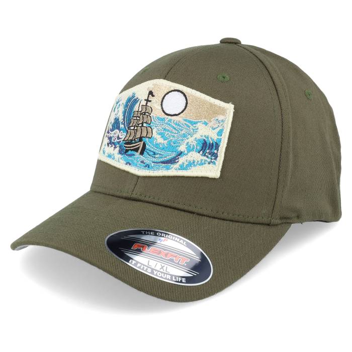 Wild Spirit 【 Big Boat & Waves Patch Olive Flexfit Men Green 】 olive オリーブ バッグ 小物 ブラ..