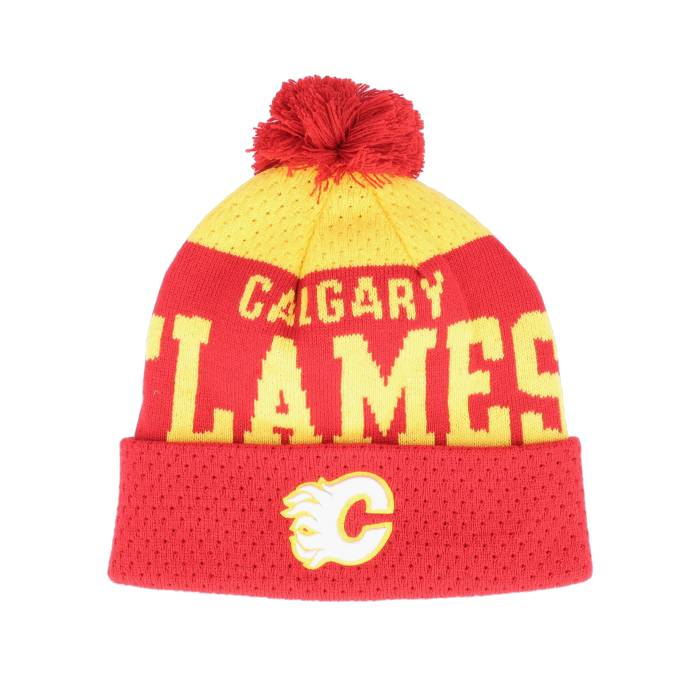 アウタースタッフ Outerstuff 【 Kids Calgary Flames Stretchark Knit Red/Yellow Pom Kids Red 】 カ..