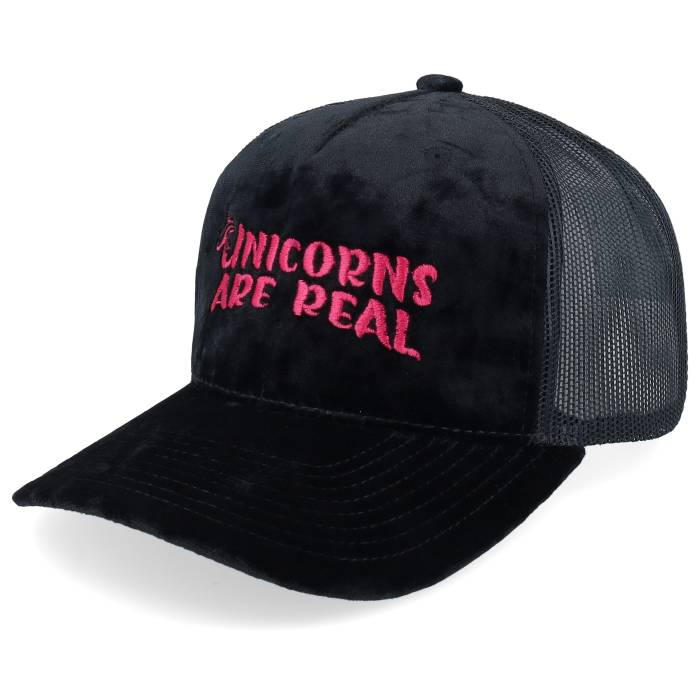 Unicorns 【 Are Real Velvet Black/Black A-Frame Trucker Men Black 】 レアル トラッカー バッグ 小..