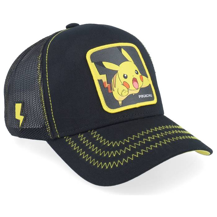 Capslab 【 Pokemon Pikachu 7 Black Trucker Men Black 】 黒色 ブラック トラッカー バッグ 小物 ブランド雑貨 帽子 メンズ帽子 キャップ メンズ 黒色 ブラック
