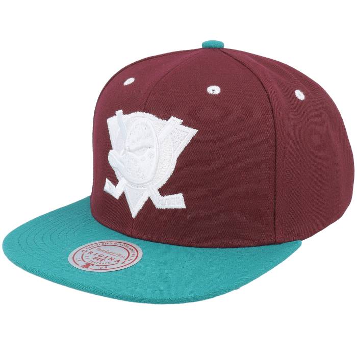 ミッチェル&ネス Mitchell & Ness 【 Anaheim Ducks Evergreen Crispy White Vintage Purple/Teal Snapback Men Purple 】 アナハイム ダックス 白色 ホワイト vintage ビンテージ・ヴィンテージ Snapback スナップバック バッ