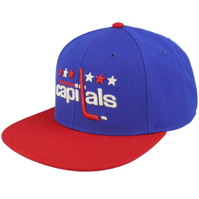 アメリカンニードル American Needle 【 Washington Capitals Nhl Archive 400 Royal/Red Snapback Men Blue 】 ワシントン キャピタルズ Snapback スナップバック バッグ バッグ 小物 ブランド雑貨 帽子 メンズ帽子 キ