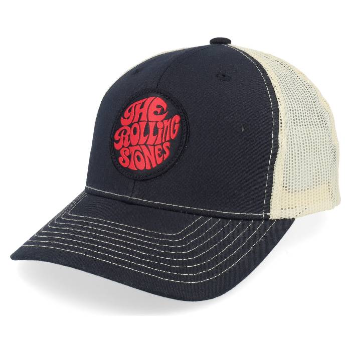 【★スーパーSALE★3/11深夜2時迄】The Rolling Stones 【 Patch Black/Gold Trucker Men Black 】 トラッカー バッグ 小物 ブランド雑貨 帽子 メンズ帽子 キャップ メンズ 黒色 ブラック