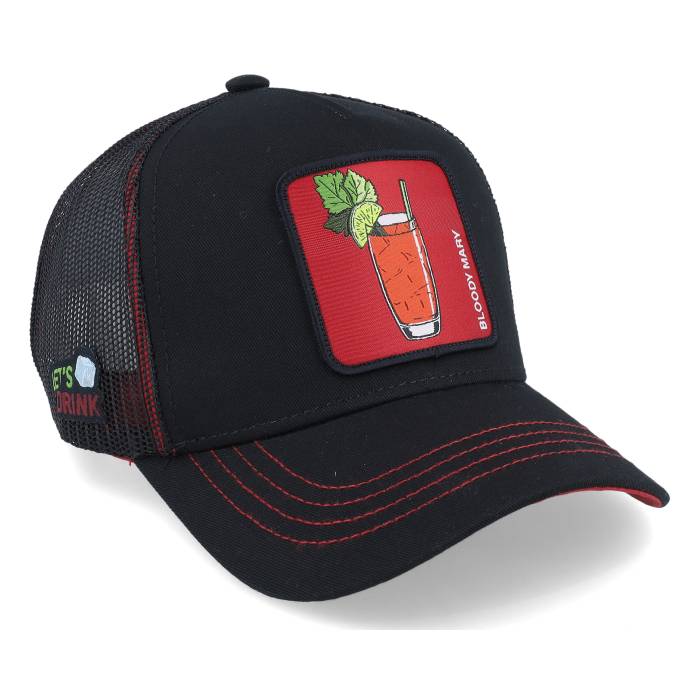 【★スーパーSALE★3/11深夜2時迄】Capslab 【 Cocktails Bloody Mary Black/Red Trucker Men Black 】 トラッカー バッグ 小物 ブランド雑貨 帽子 メンズ帽子 キャップ メンズ 黒色 ブラック