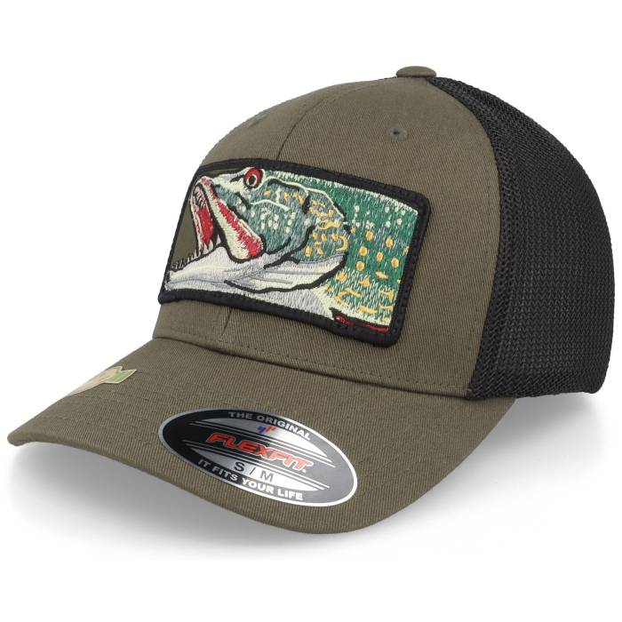 Skillfish 【 Big Pike Recycled Trucker Olive/Black Flexfit Men Green 】 トラッカー メンズ green 緑・グリーン
