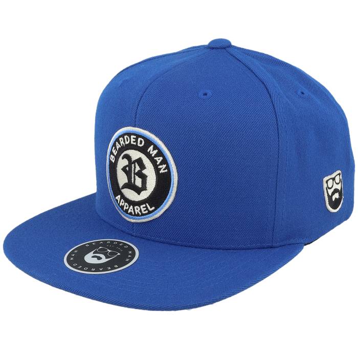 Bearded Man 【 Old English B Patch Blue Snapback Men Blue 】 青色 ブルー Snapback スナップバック バッグ バッグ 小物 ブランド雑貨 帽子 メンズ帽子 キャップ メンズ 青色 ブルー