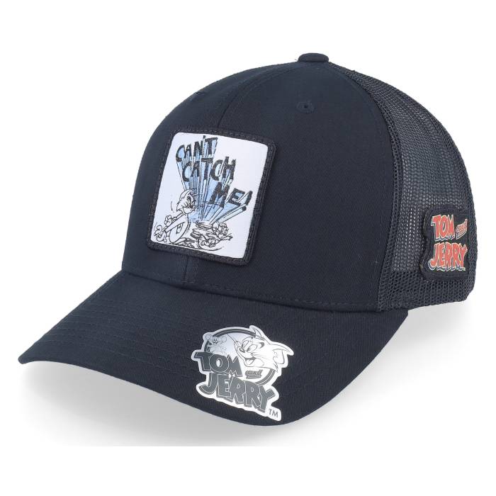 Tom & Jerry 【 Can't Catch Me Black Trucker Men Black 】 黒色 ブラック トラッカー バッグ 小物 ブランド雑貨 帽子 メンズ帽子 キャップ メンズ 黒色 ブラック