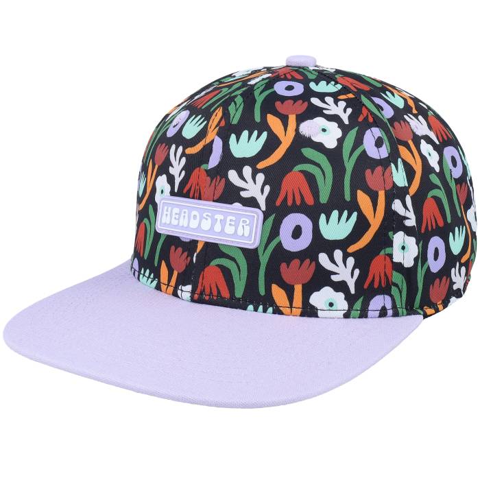 Headster �� Kids Petal's Realm Black/Lilac Snapback Kids Black �� Snapback ���ʥåץХå� �Хå� ���å� �٥ӡ� �ޥ��˥ƥ� ���å��ե��å���� ˹�� ����å� ����˥� ���å� ���� �֥�å�