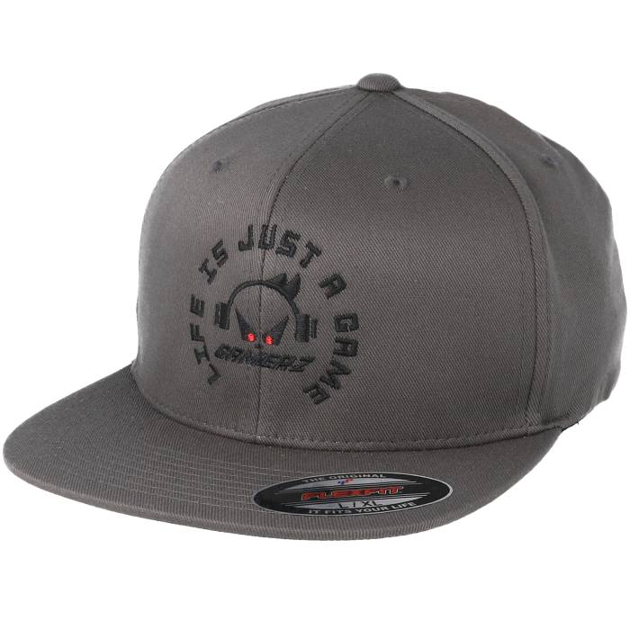 【★スーパーSALE★3/11深夜2時迄】Gamerz 【 Life Is Just A Game Grey Fitted Men Grey 】 Game ゲーム 灰色 グレー バッグ 小物 ブランド雑貨 帽子 メンズ帽子 キャップ メンズ 灰色 グレー