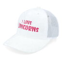 Unicorns 【 Kids I Love Youth White Velvet A-Frame Trucker Kids White 】 子供用 白色 ホワイト トラッカー キッズ ベビー マタニティ キッズファッション 帽子 キャップ ジュニア キッズ 白色 ホワイト