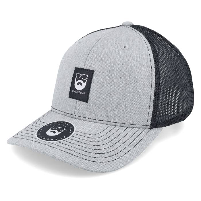 樂天商城 - Bearded Man 【 Bm Logo Blk Woven 112 Split Heather Grey/Black Trucker Men Grey 】 ロゴ Woven ウーブン heather ヘザー トラッカー メンズ 灰色 グレー