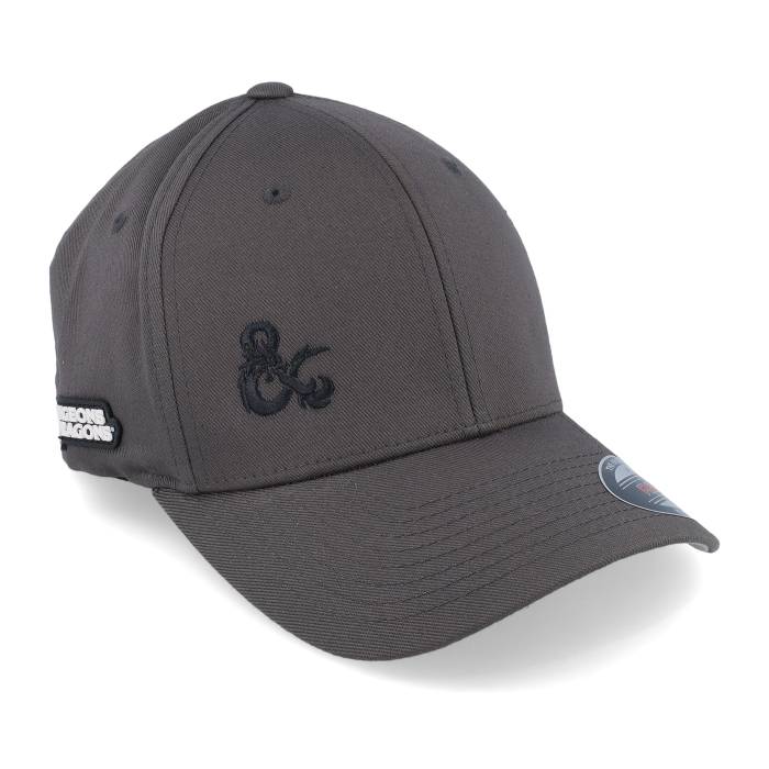 Dungeons & Dragons 【 Small Black Ampersand Logo Side Dark Grey Flexfit Men Grey 】 黒色 ブラック ロゴ 灰色 グレー メンズ 灰色 グレー