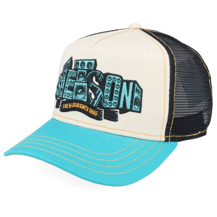 【★スーパーSALE★12/11深夜2時迄】ステットソン Stetson 【 Kids Soundbox Turquoise/Beige A-Frame Trucker Kids White 】 トラッカー キッズ ベビー マタニティ キッズファッション 帽子 キャップ ジュニア キッズ 白色 ホワイト