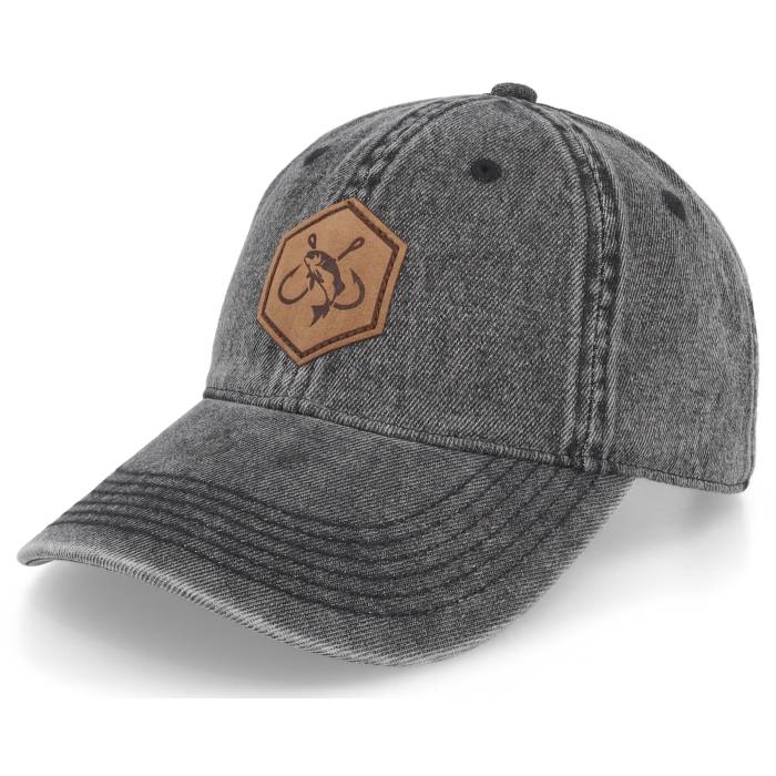 Skillfish 【 Fishing Hooks 382 Snow Washed Black Denim Dad Cap Men Black 】 黒色 ブラック デニム キャップ 帽子 バッグ 小物 ブランド雑貨 帽子 メンズ帽子 キャップ メンズ 黒色 ブラック