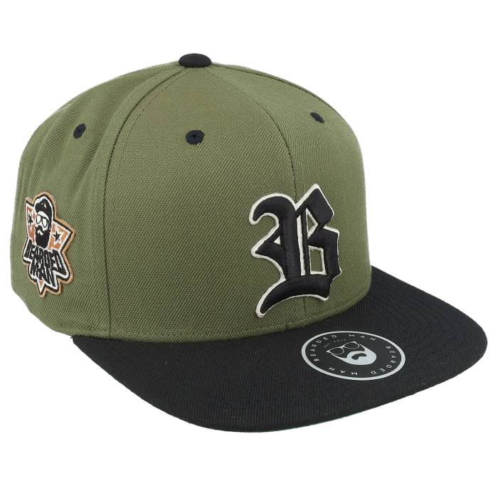 Bearded Man  ロゴ Snapback スナップバック バッグ メンズ green 緑・グリーン
