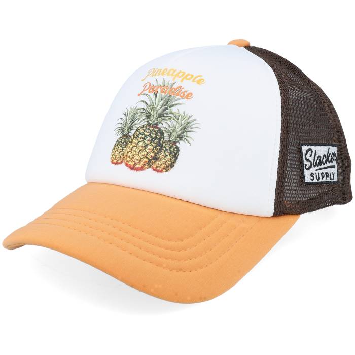 Slacker Supply 【 Pineapple Paradise Foam Chocolate/Amber Vintage Trucker Men 】 パラダイス vintage ビンテージ・ヴィンテージ トラッカー バッグ 小物 ブランド雑貨 帽子 メンズ帽子 キャップ メンズ