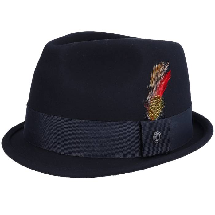 Jaxon & James 【 Crushable Dekker Black Trilby Men Black 】 黒色 ブラック バッグ 小物 ブランド雑貨 帽子 メンズ帽子 ハット メンズ 黒色 ブラック