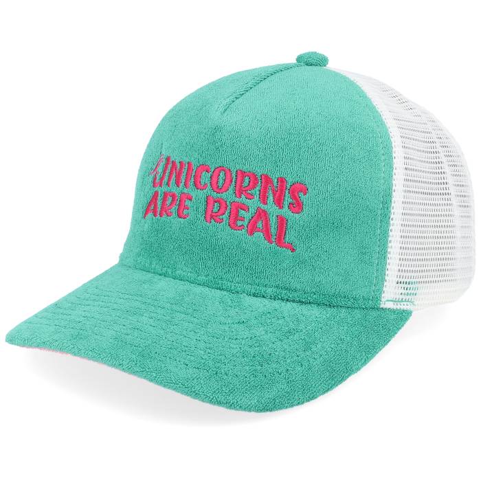 Unicorns 【 Are Real Terry Teal/White A-Frame Trucker Men Green 】 レアル トラッカー バッグ 小物..