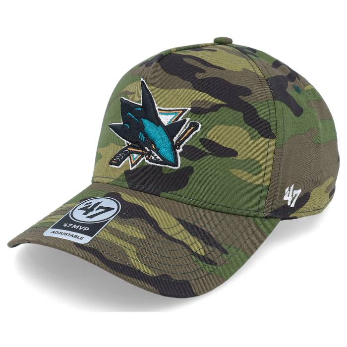 フォーティーセブンブランド 47 Brand 【 San Jose Sharks Nhl Grove 47 Mvp Dt Camo Adjustable Men 】 シャークス カモ柄 バッグ 小物 ブランド雑貨 帽子 メンズ帽子 キャップ メンズ