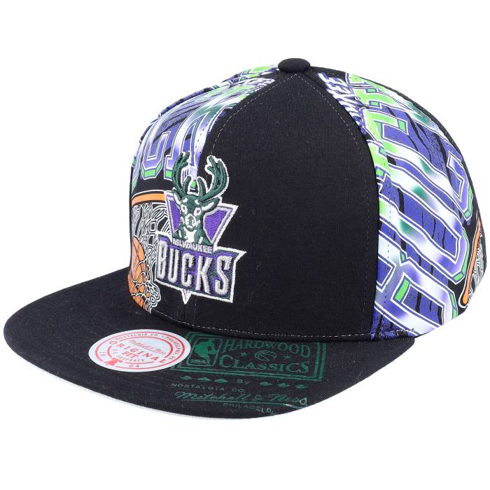 ミッチェル&ネス Mitchell & Ness 【 Milwaukee Bucks Shirt Remix Black Snapback Men Black 】 ミルウォーキー バックス 黒色 ブラック Snapback スナップバック バッグ バッグ 小物 ブランド雑貨 帽子 メンズ帽子