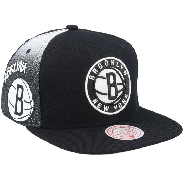 ミッチェル&ネス Mitchell & Ness 【 Brooklyn Nets Tapestry Black/White Snapback Men Black 】 ブル..