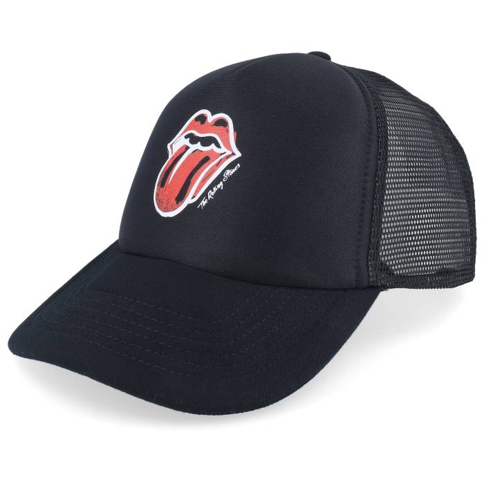 The Rolling Stones 【 Red Painted Tounge Black Foam Trucker Men Black 】 Red 赤・レッド 黒色 ブラック トラッカー バッグ 小物 ブランド雑貨 帽子 メンズ帽子 キャップ メンズ 黒色 ブラック