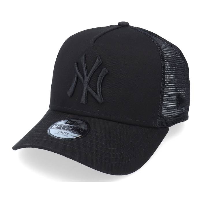 �˥塼���� New Era �� Kids New York Yankees Clean 9Forty A-Frame Black Trucker Kids Black �� ��󥭡��� ���� �֥�å� �ȥ�å��� ���å� �٥ӡ� �ޥ��˥ƥ� ���å��ե��å���� ˹�� ����å� ����˥� ����